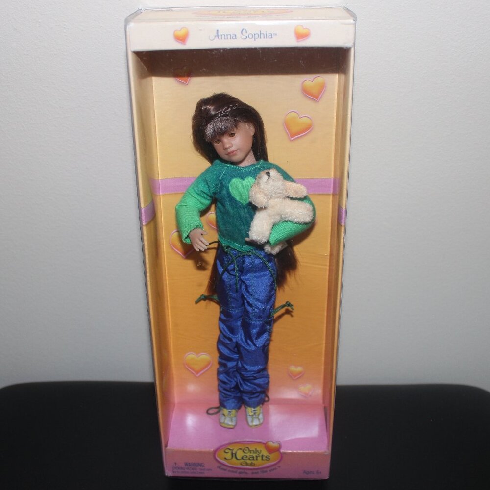 3/$55❤️vintage 2004 Anna Sophia doll with puppy dog Lonely Hearts Club Premier
